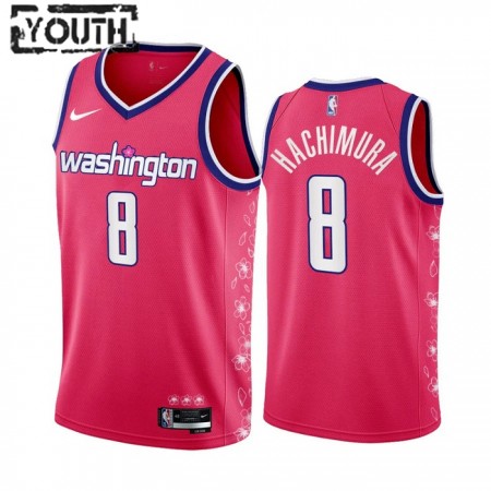Camiseta Niños Washington Wizards Rui Hachimura 8 2022-23 City Edition Flor De Cerezo Rosa Swingman